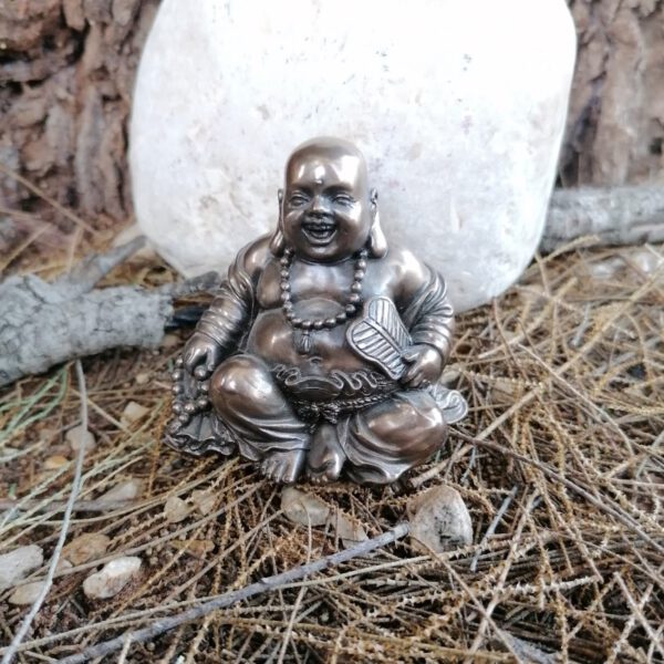 פסל בודהה שמח ברונזה קרה